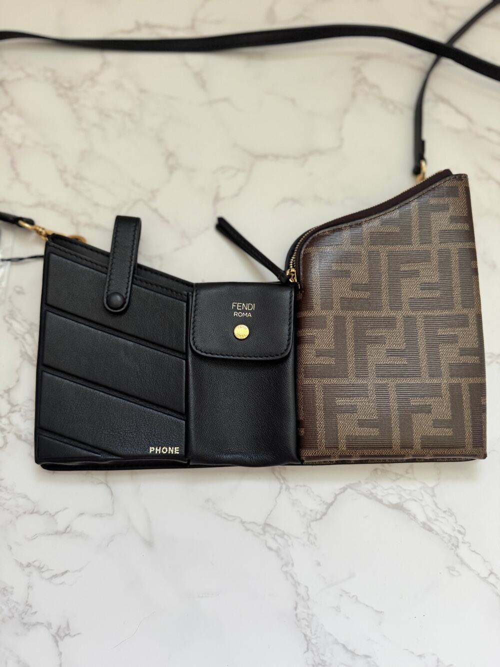 Fendi Mini Zucca 3 Pocket Crossbody Bag